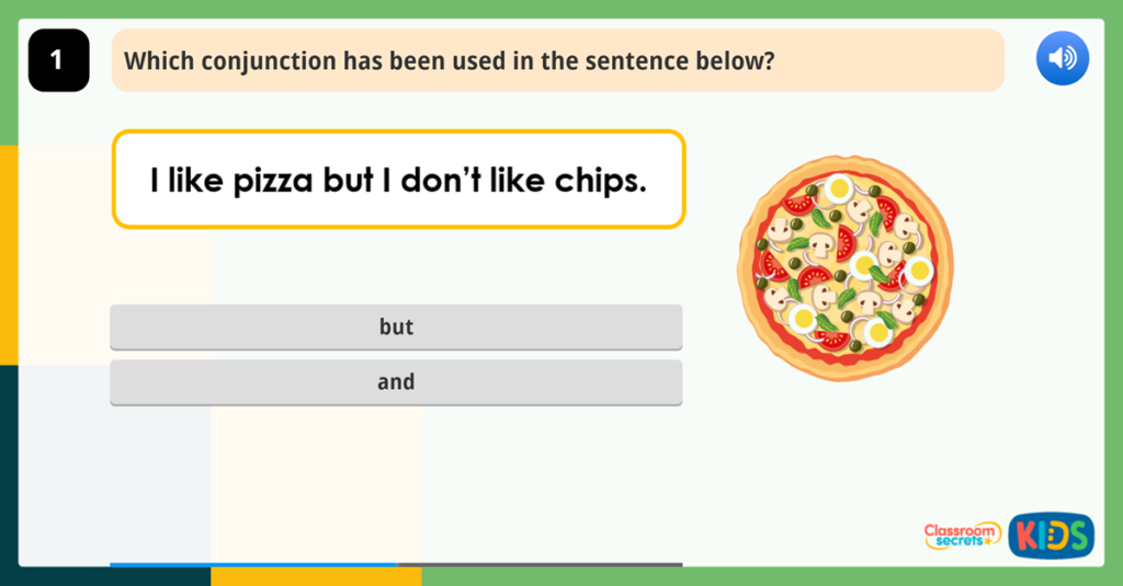 Conjunctions Year 1 Game Using But