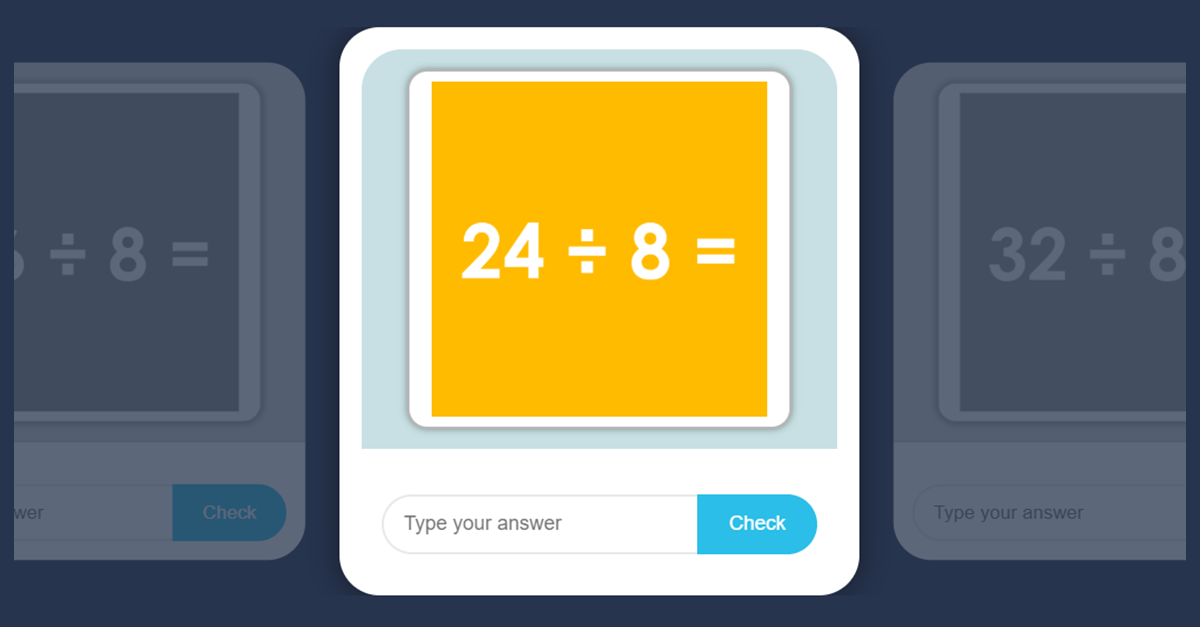 Divide by 8 Game with Flash Cards | Classroom Secrets Kids