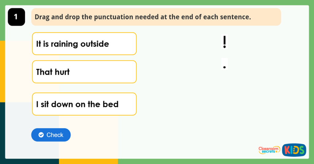 Exclamation Marks Activity