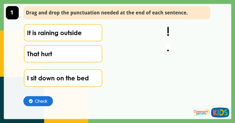 Year 1 Exclamation Marks Activity | Classroom Secrets Kids