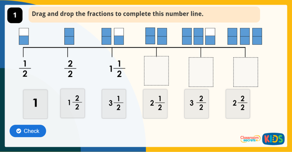 Year 2 Counting Fractions Games