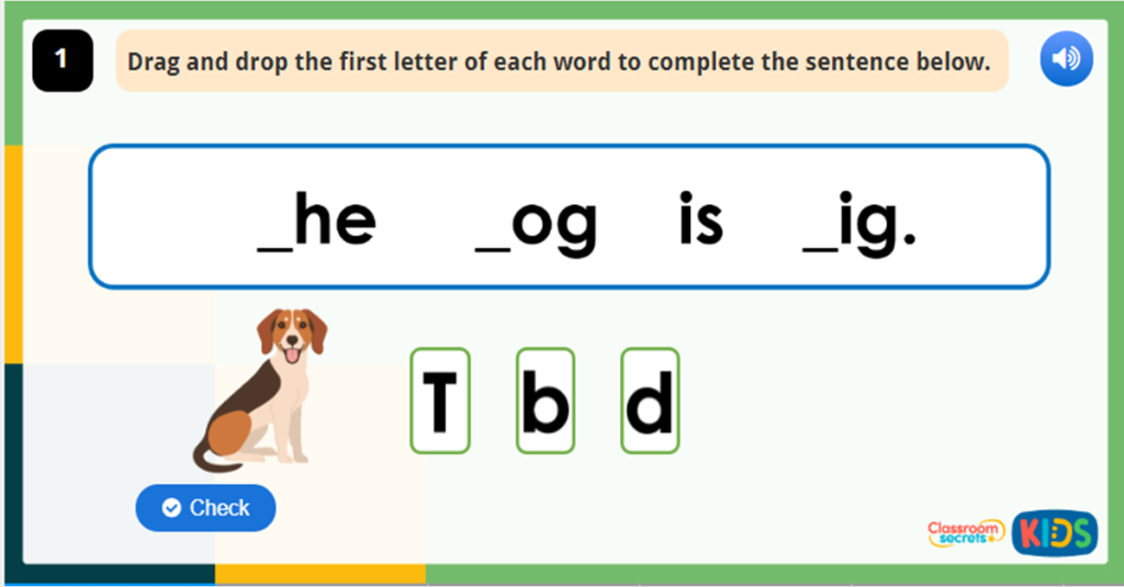 Year 1 Capital Letters Game Capital Letters to Start Sentences and ‘I’