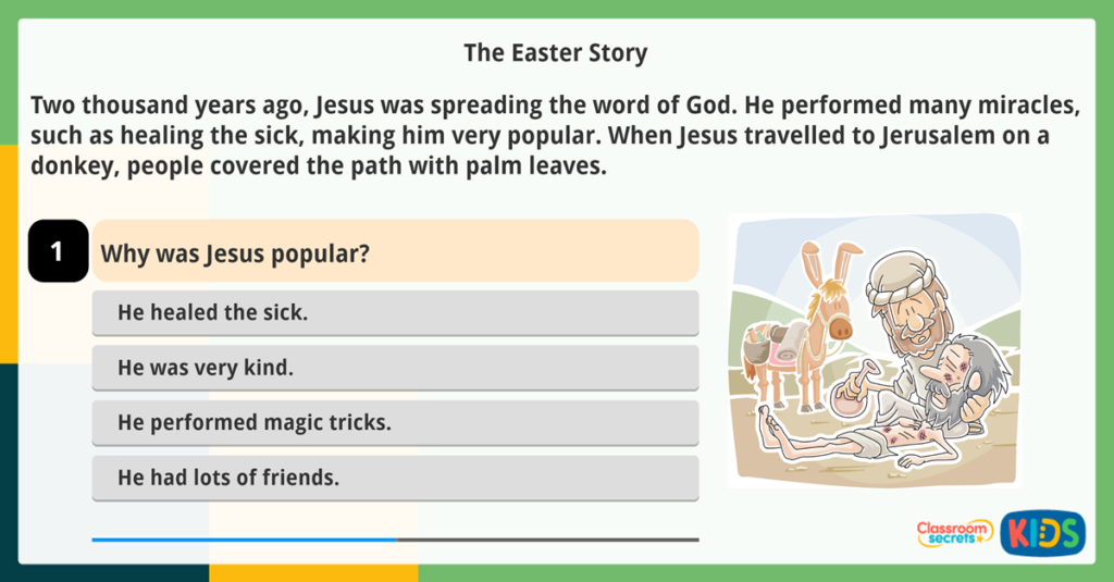 Year 2 Easter Reading Comprehension The Easter Story