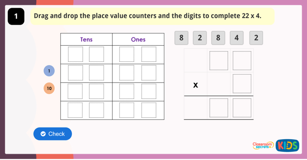 Year 3 Multiply 2 Digits by 1 Digit 1