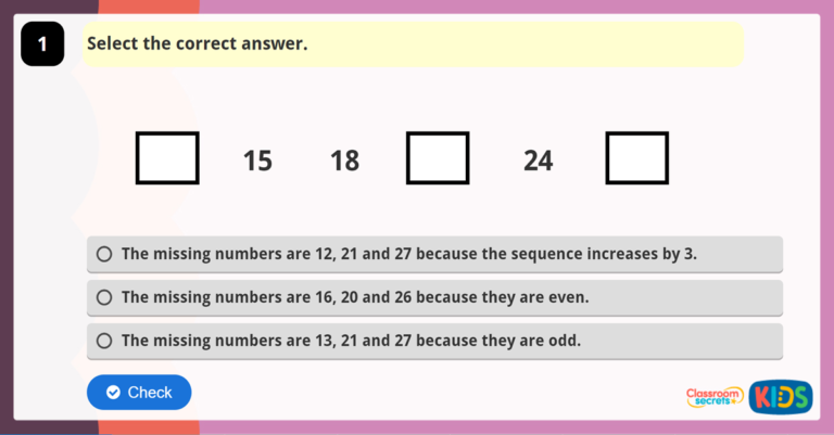 Year 4 Reasoning Test Practice 1 