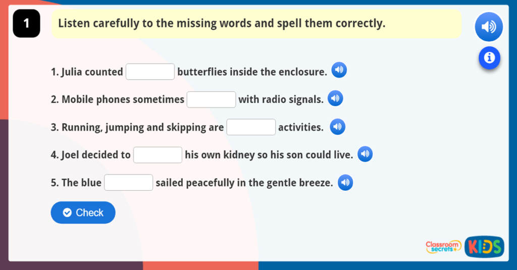 Year 5 and 6 Spelling Activity 6