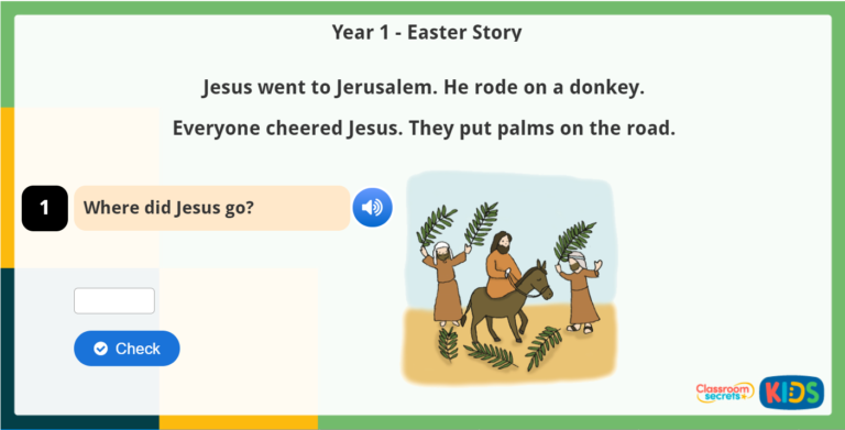 Year 1 Easter Reading Comprehension Easter Story | Classroom Secrets Kids
