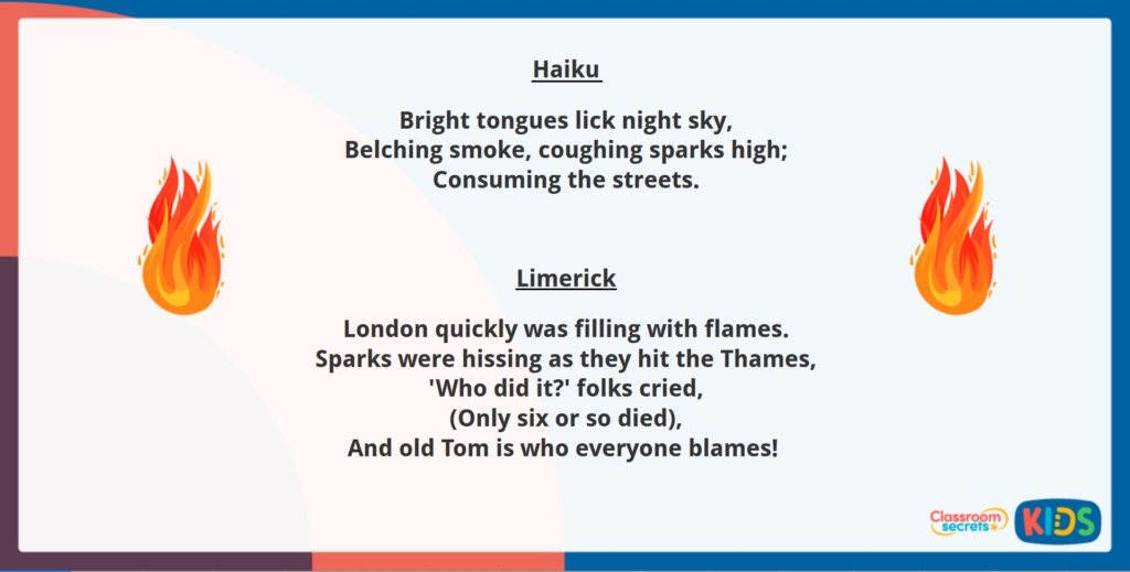 Year 6 Reading Comprehension Great Fire Poetry