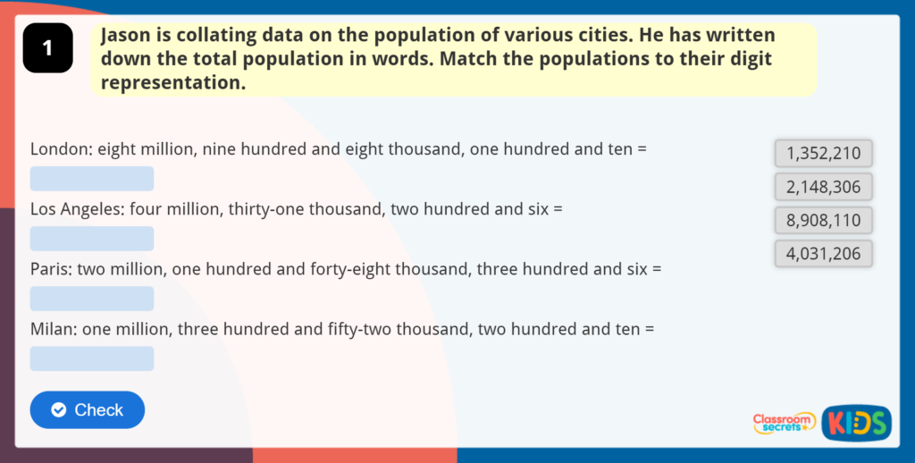 Year 6 Word Problems Place Value 1 Classroom Secrets Kids