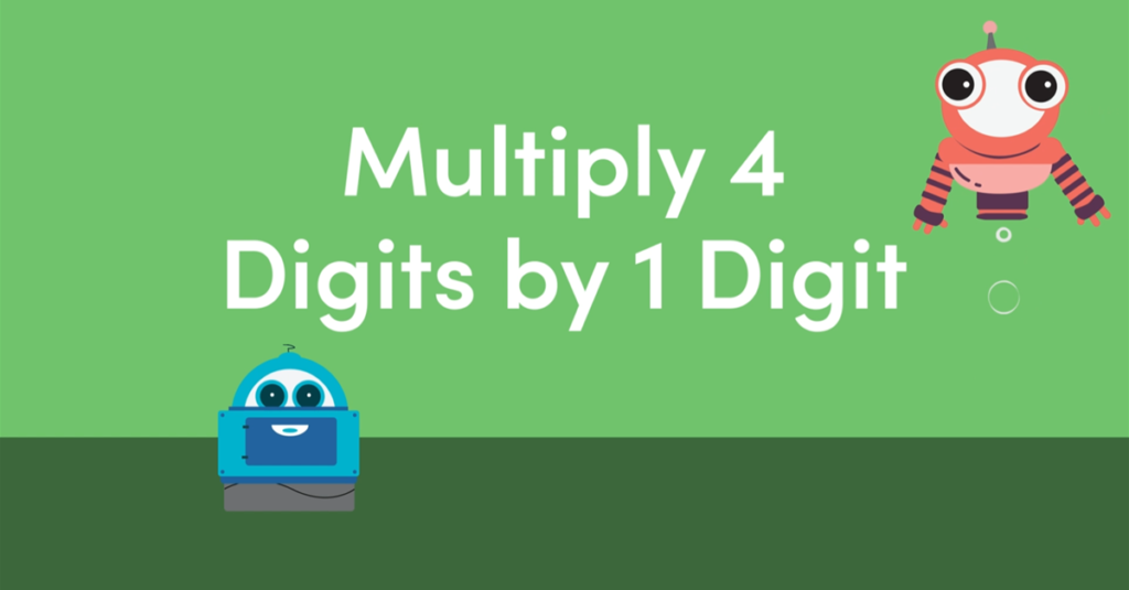 Year 5 Multiply 4 Digits by 1 Digit Interactive Animation