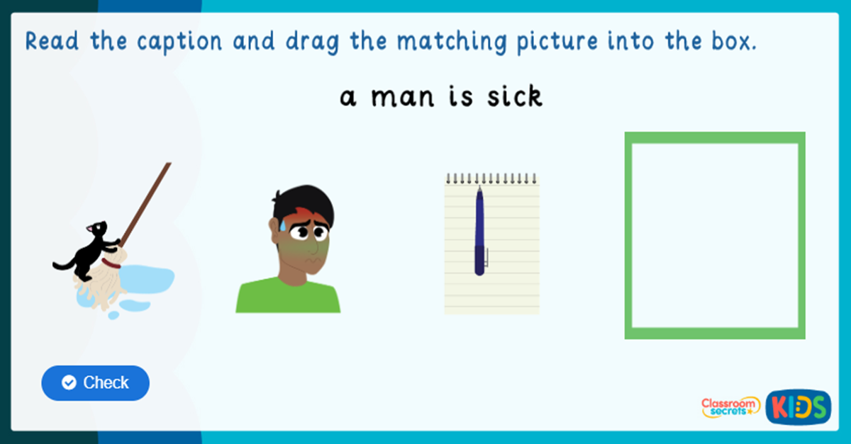 Phonics Phase 2 Caption Game 2 Classroom Secrets Kids