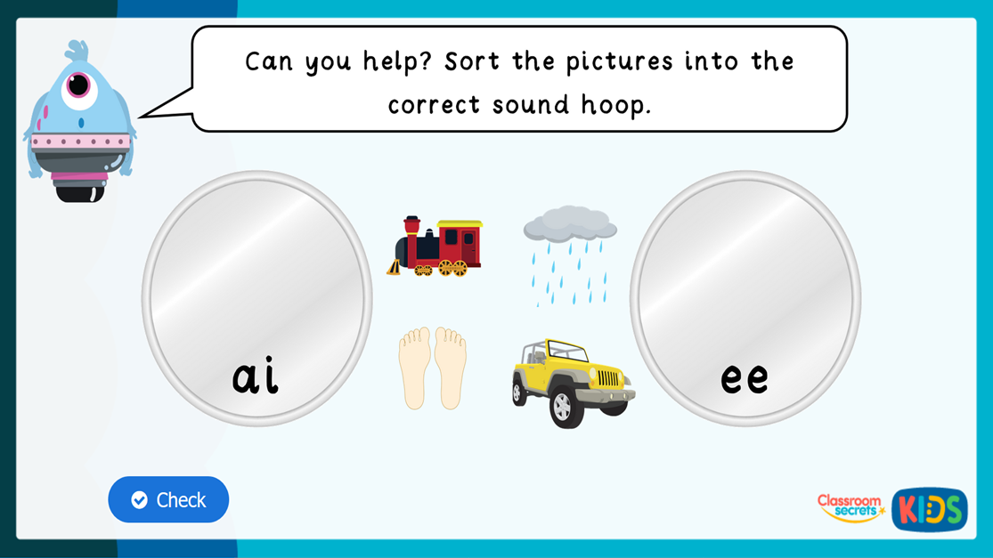 Phase 3 Phonics Match Pictures to Sounds Game 3 | Classroom Secrets Kids