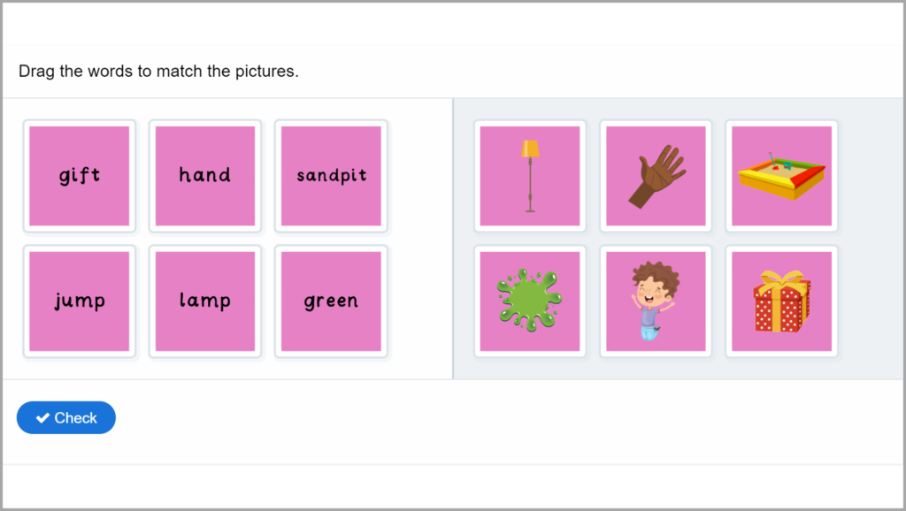 Phase 4 Phonics Match Words to Pictures Game 4