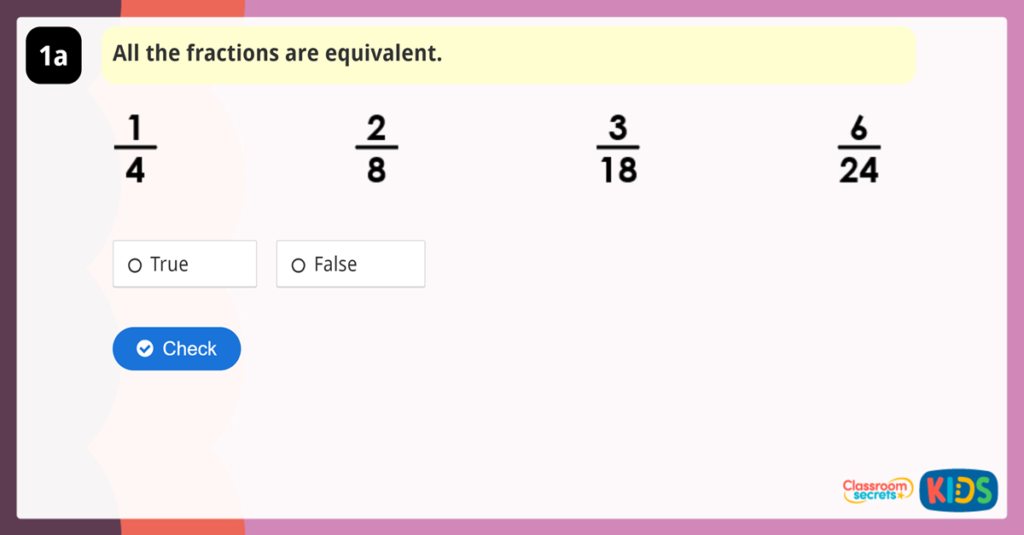 Year 3 Reasoning Equivalent Fractions
