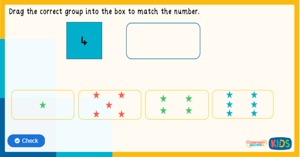 Reception Match the Objects to a Number
