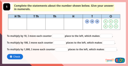 Year 5 Multiply by 10 100 and 1000 Game