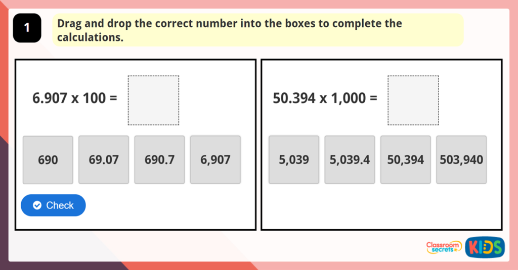 Year 6 Multiply by 10 100 and 1000