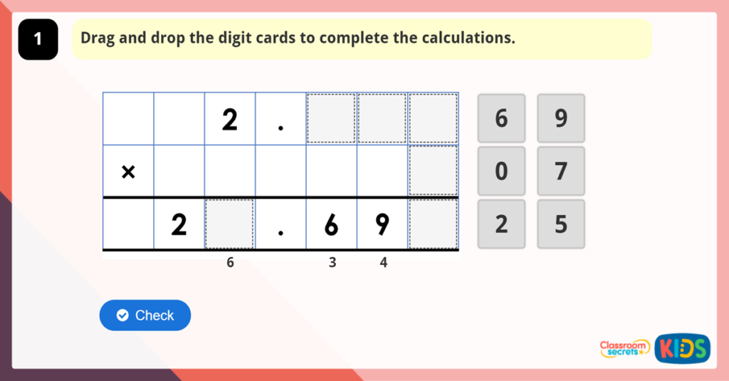 multiplying decimals problem solving year 6