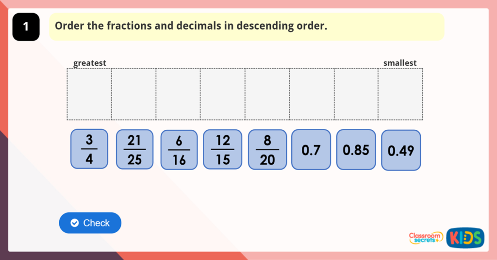 Year 6 Fractions to Decimals