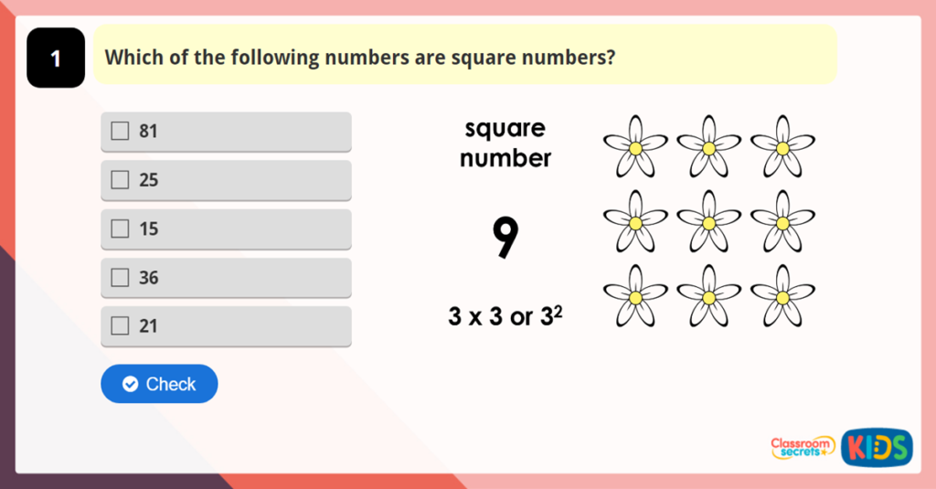 Square numbers games online