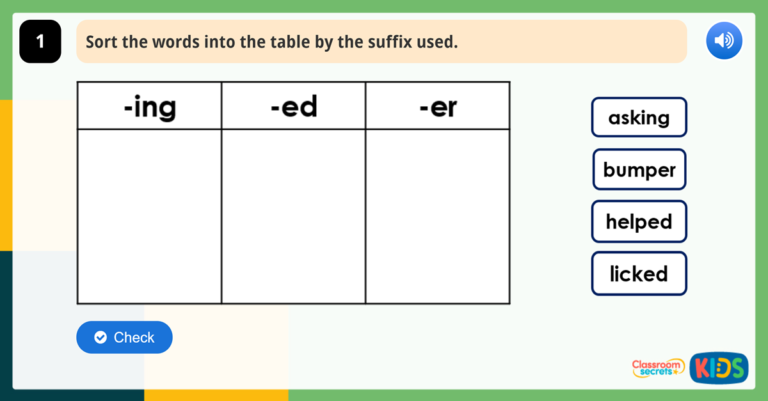 Suffixes | Classroom Secrets Kids