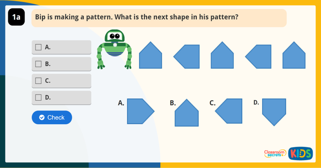 Making Patterns with Shapes Reasoning