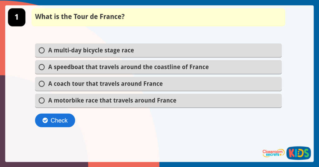 Year 5 and Year 6 Tour de France Quiz