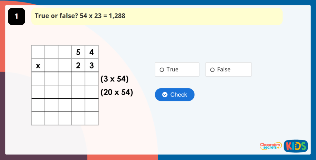 Year 5 Multiply 2 Digits by 2 Digits