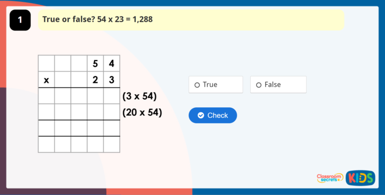 Year 5 Multiply 2 Digits by 2 Digits | Classroom Secrets Kids