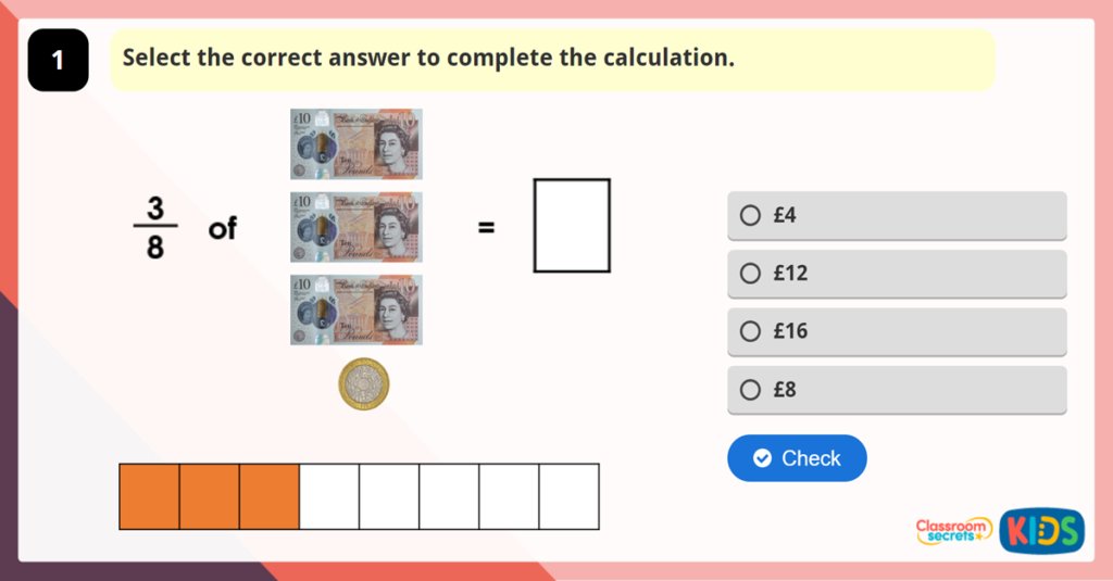 Year 5 Fraction of an Amount Game
