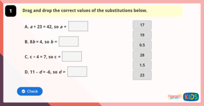 Year 6 Substitution Game