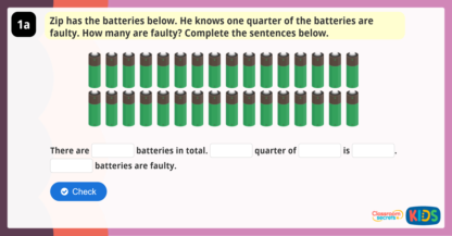 Year 3 Fractions of an Amount Reasoning Practice