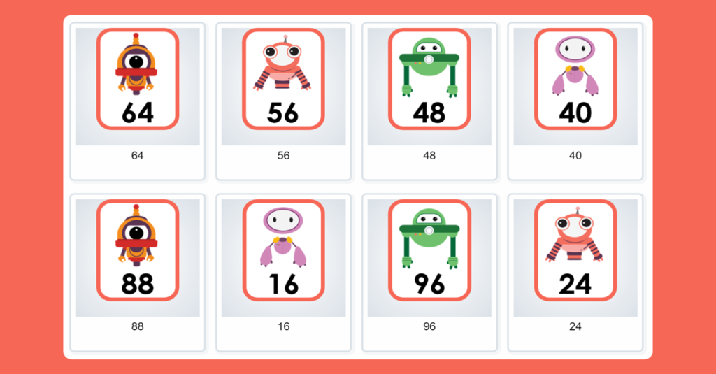 Year 3 Count in Multiples of 8 Sequencing Game