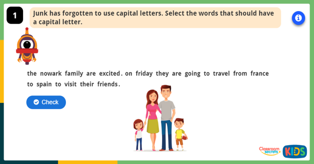 Year 2 Capital Letters