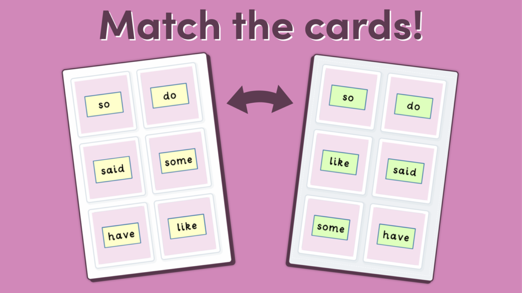 Phonics Phase 4 Tricky Word Game 1