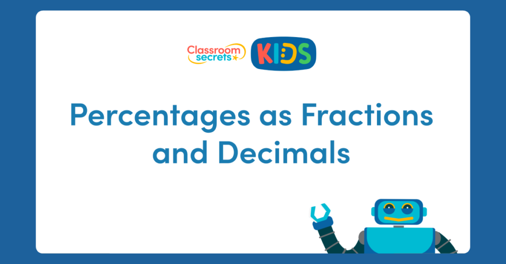 Percentages as Fractions and Decimals Video Tutorial
