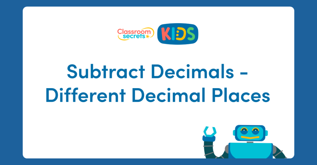 Subtract Decimals with Different Decimal Places Video Tutorial