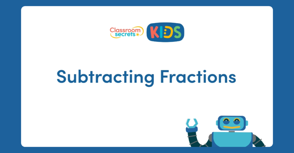 Year 3 Subtracting Fractions Activity