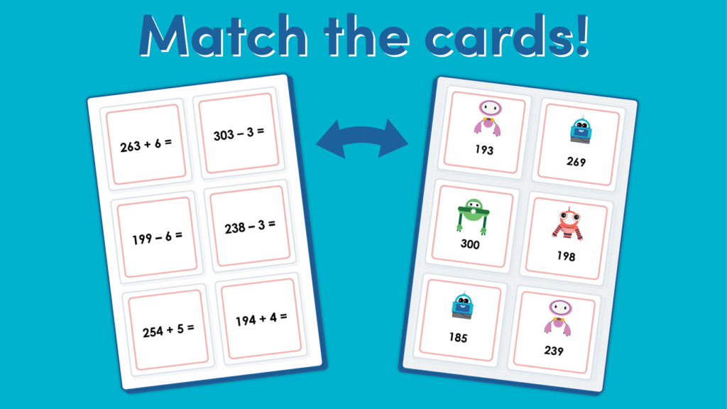 Year 3 Add and Subtract 3-Digit Numbers and Ones Matching Game
