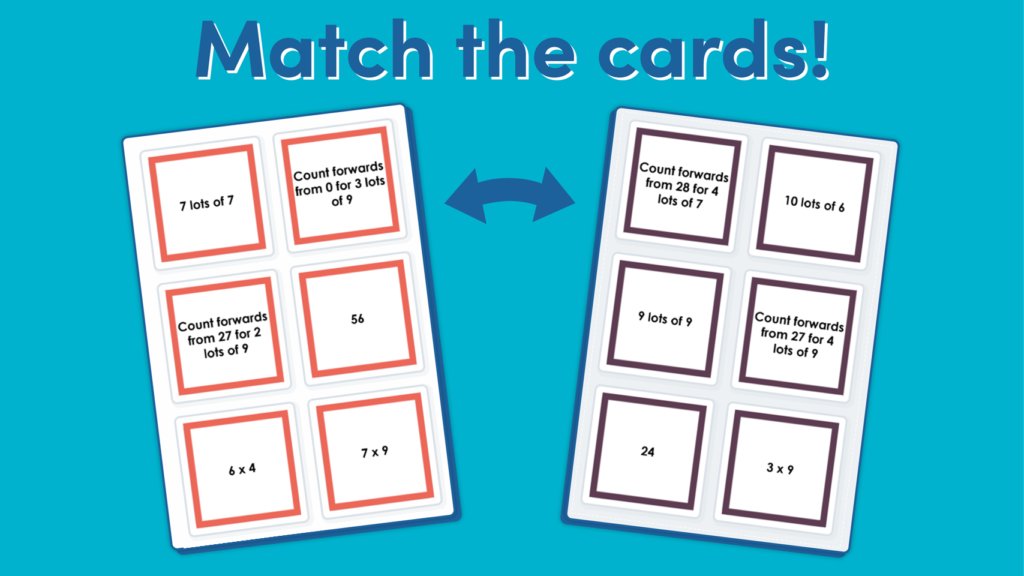 Year 4 Count in Multiples of 6, 7 and 9 Matching Game