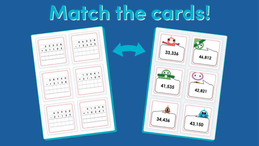 Year 5 Addition and Subtraction Matching Activity