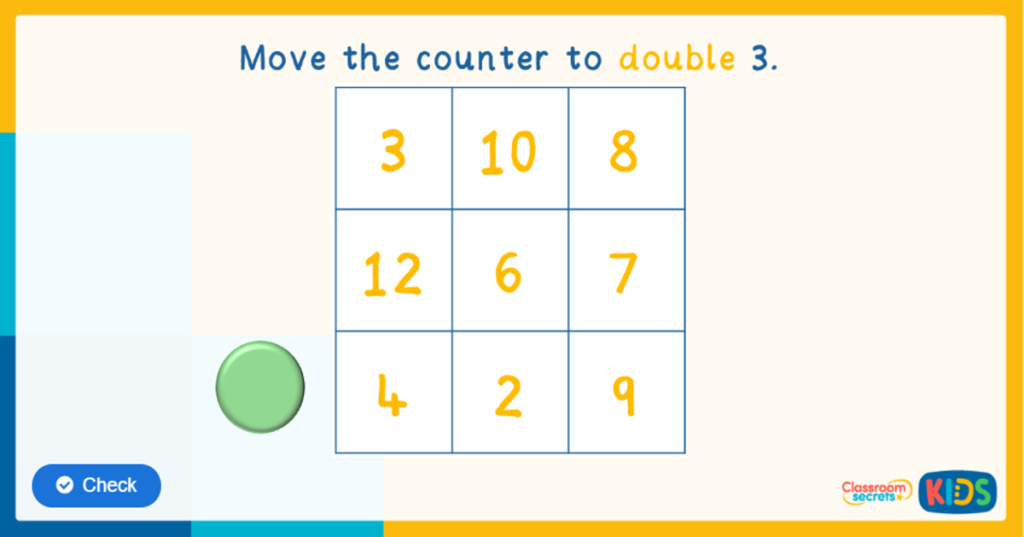 Reception Number Doubling Game