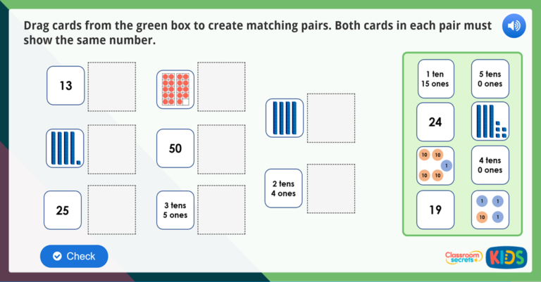 Year 1 Represent Numbers Maths Challenge | Classroom Secrets Kids