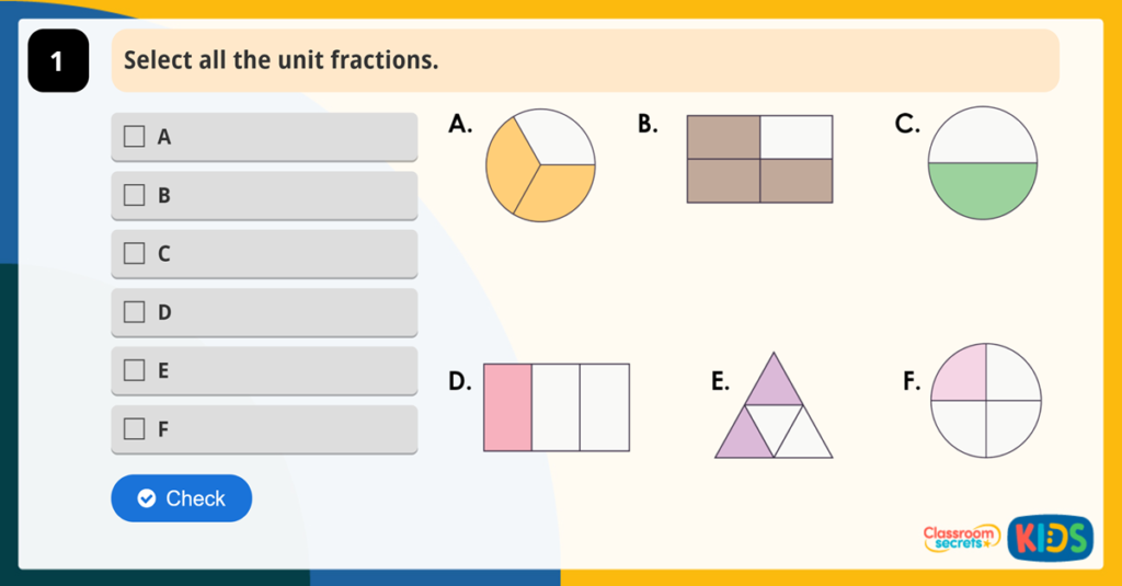 Year 2 Unit Fractions Activity