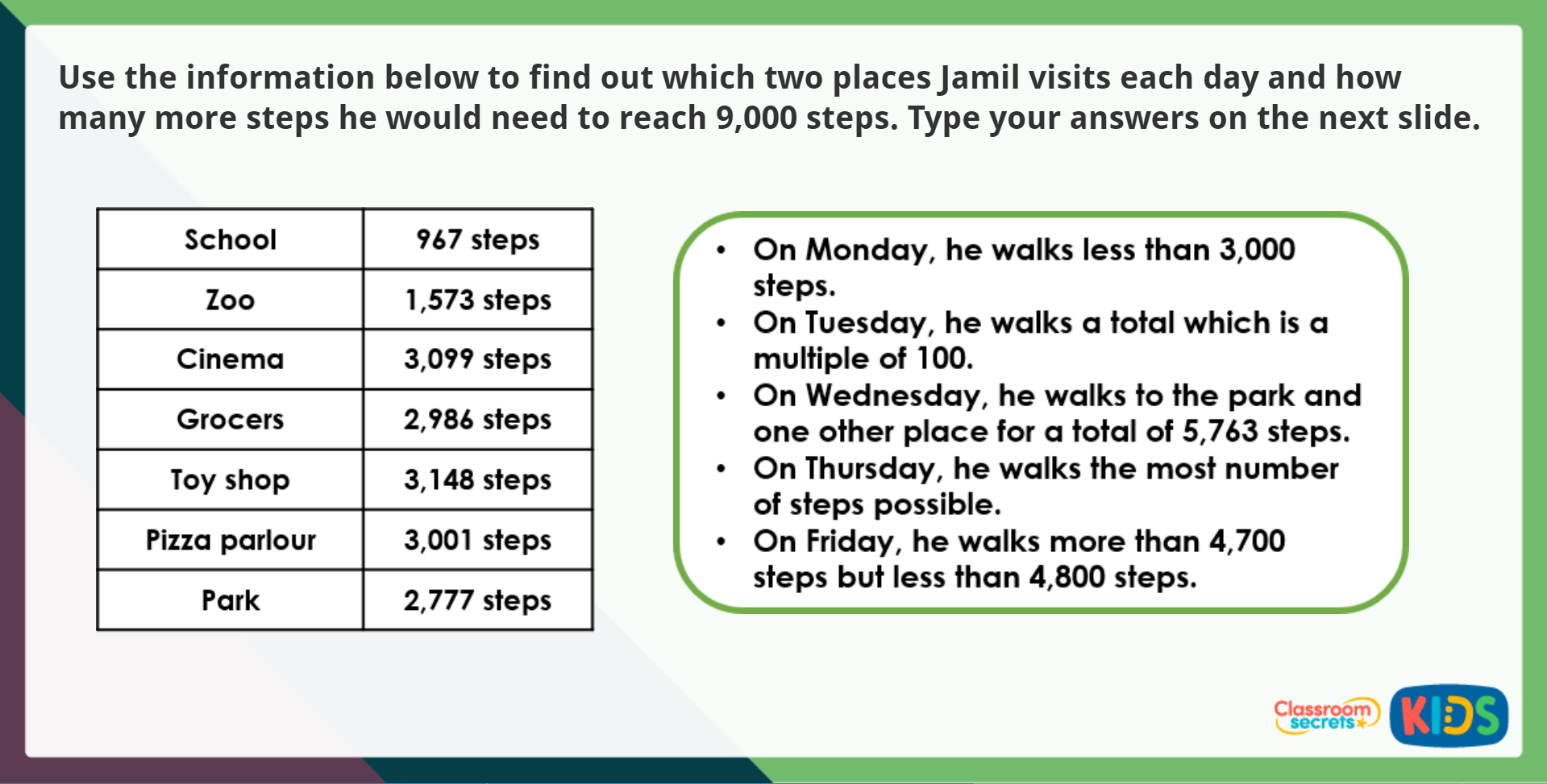 two step problem solving year 4