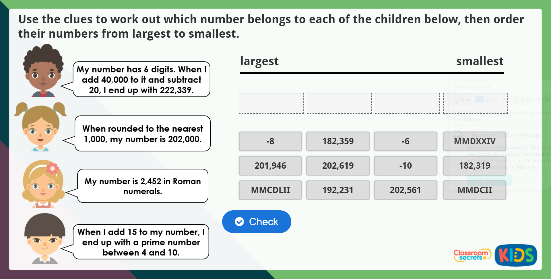 Year 5 Problem Solving With Place Value Maths Challenge Classroom 