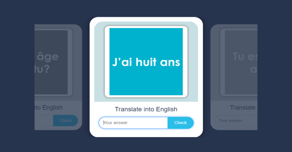 French Quel âge as-tu? Flashcards for KS2