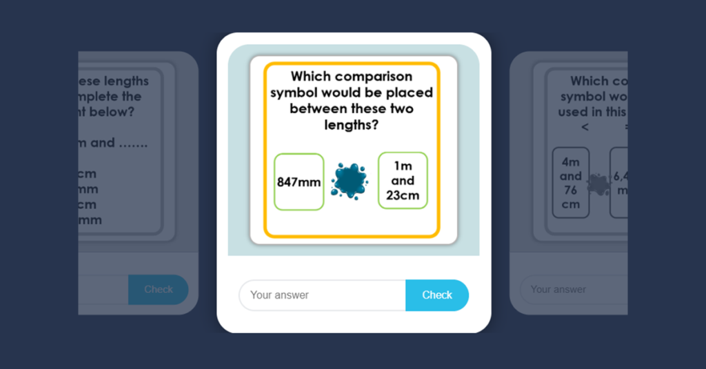 Compare units of measurement game for Year 3