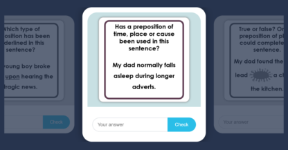 Year 3 Using Prepositions to Express Time, Place and Cause Flash Cards ...