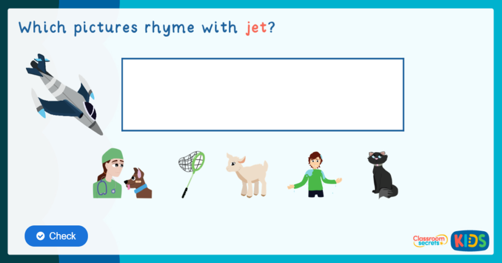 Rhyming words game